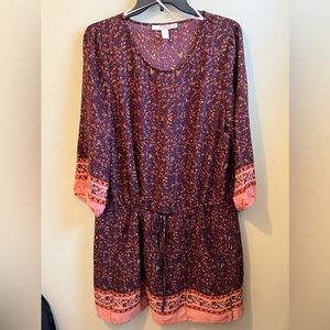 F21 floral dress long sleeve